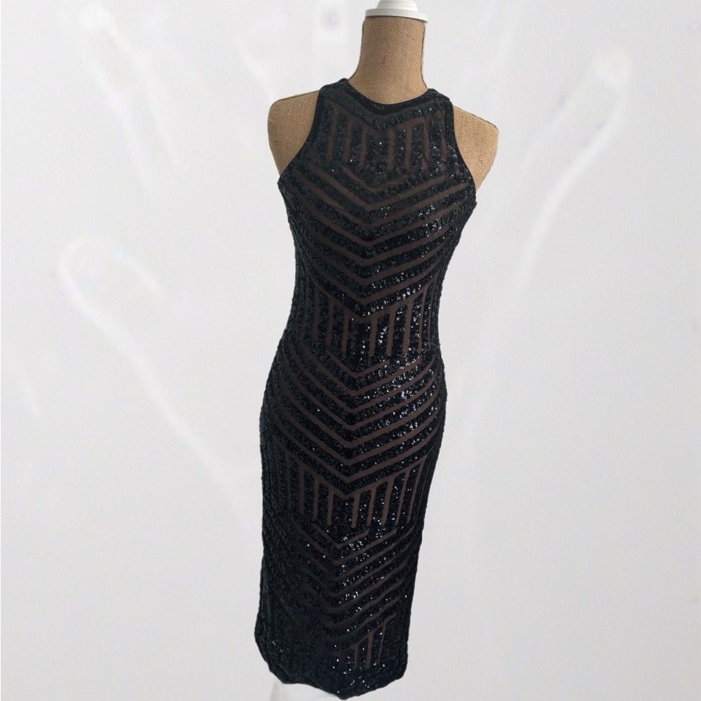 Slate & Willow Black Midi Dress